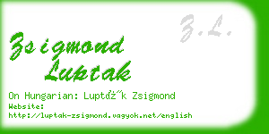 zsigmond luptak business card
